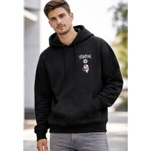Marvel Venom Hoodie Mens Medium Black Graphic Pullover Sweatshirt Symbiote